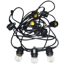 Outdoor Waterproof Garden Party Christmas plastic S14 bulb linkable led string light for holiday decorations